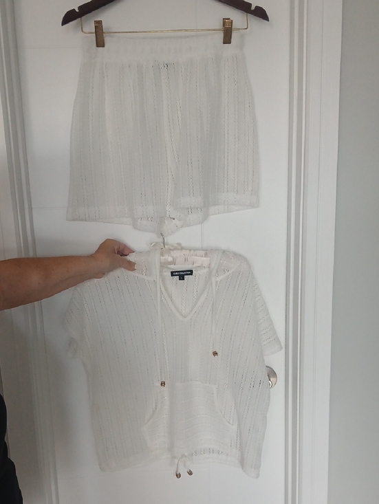 Accessories - White Lightweight Knit Two-Piece Set